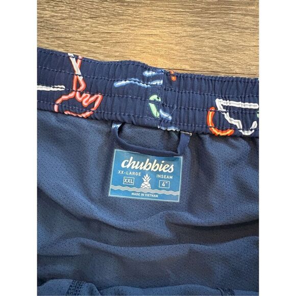 NWOT Chubbies Men’s The Neon Lights Lined Classic 4” Swim Trunk Size XXL - Picture 7 of 7